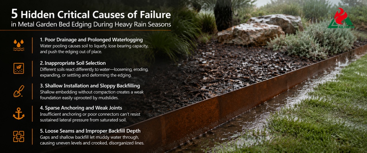 5 Hidden Critical Causes of Failure in Metal Garden Bed Edging During Heavy Rain Seasons